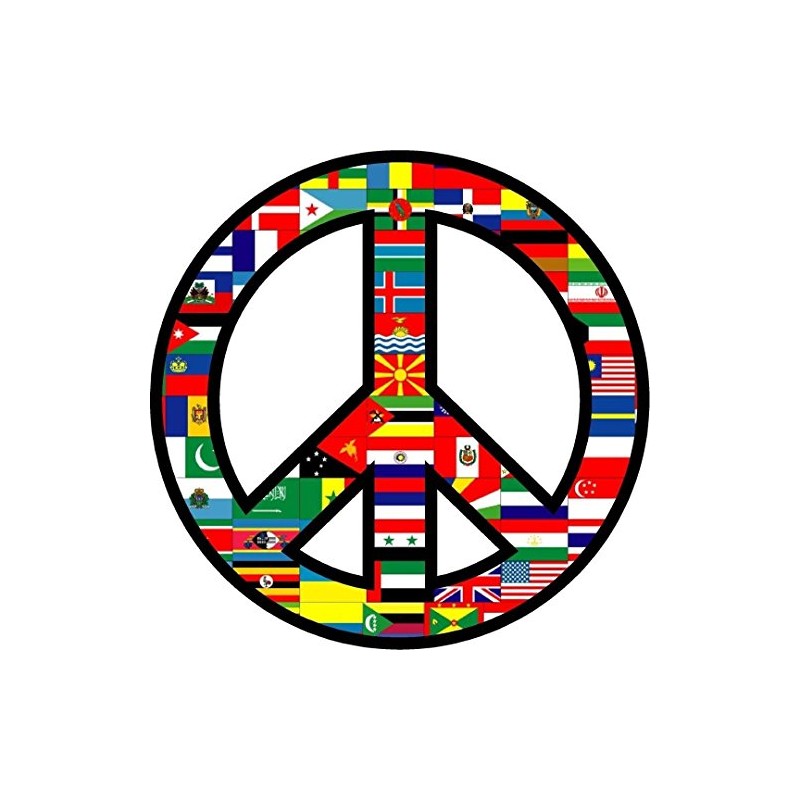 World Peace Sign Symbol Bumper Sticker Helmet Sticker Laptop Sticker