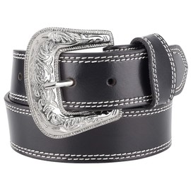 F&L CLASSIC mens Western full grain Leather belt Strap w/Snaps for Interchangeable Buckles, USA,7-941-25-size 38