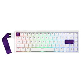 EPOMAKER EPOMAKER HE68 Hall Effect Keyboard, 8000hz Polling, 0.01mm Adjustable Trigger, 0.125ms Latency, Creamy Gasket, Snap Key, SOCD, RGB, Wired Magnetic Gaming Keyboard for Mac/PC (White)