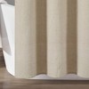 Lush Decor Beige Linen Woven Cotton Shower Curtain, Farmhouse Button