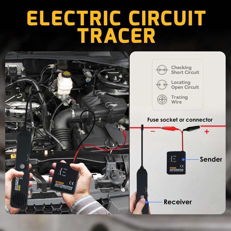 Automotive Electrical Open&Short Finder Circuit Tester Circuit Finder Detector Tone