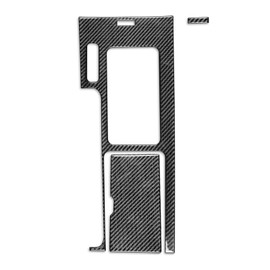NVCNX Real Premium Carbon Fiber Compatible with Ford Mustang GT Shelby 2010-2014 2011 2012 2013 Car Center Console Gear Shift Box Panel Cup Holder Cover Sticker Interior Trim Kit Accessories Black