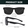 TJUTR Polarised Sunglasses for Men Women, UV Protection Retro Wide