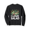 I Love Salad Fresh Vegetables Cucumbers Tomatoes Sweatshirt