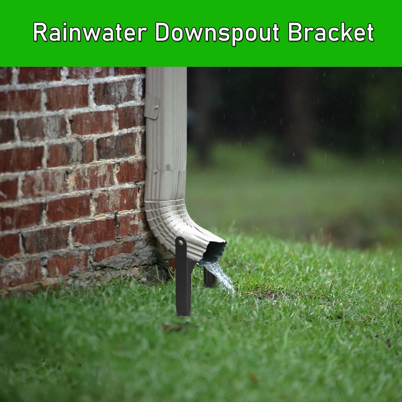 Wpbhk 2Pcs Rainwater Downspout Bracket, Adjustable Gutter Downspout Holder Stake,