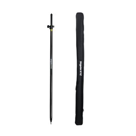 SingularXYZ Carbon Fiber Prism Pole, GPS Survey Pole - Telescopic 8.5’/2.6m with Quick-Release Clamp, 10 Position Snap Lock, Metric-Feet Dual Scales, Bubble Level for RTK GNSS, Land Surveying