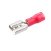 3mm Female Red Electrical Cable Wire Spade Terminals Crimps Connectors