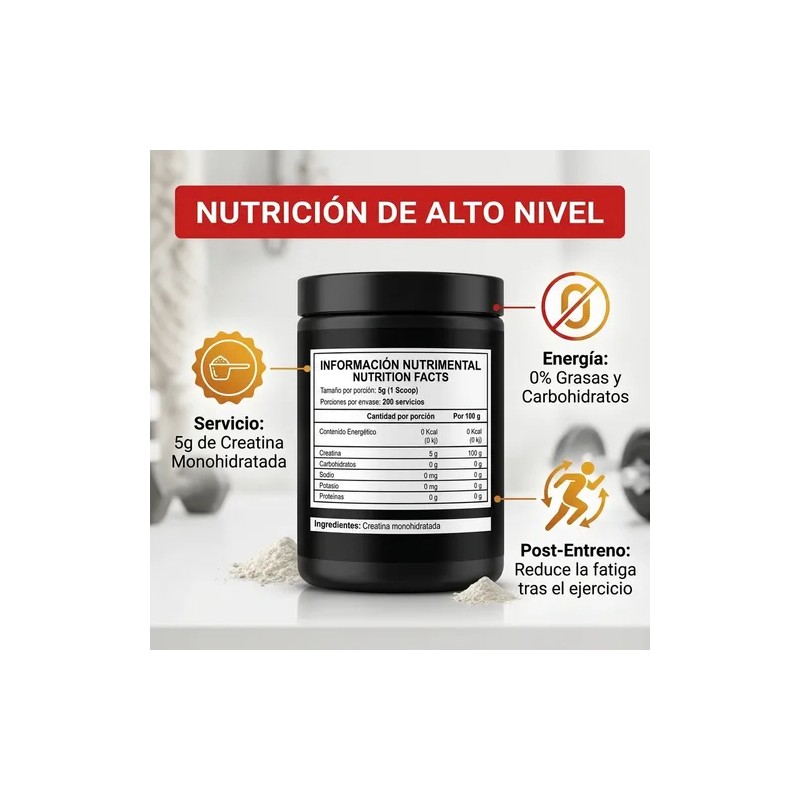 Creatina Monohidratada 1kg Redline Supplements Crimson Berry