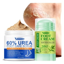 Kit Cuidado De Pies: Exfoliante 200g + Crema 40g Urea 60%