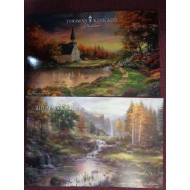 Thomas Kinkade Postcards Chapel of Reflection, Reflections of Family II (2)cards