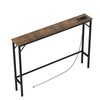 Aduanbang 5.9" Console Table with Outlet – Narrow Sofa Table,