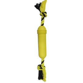 Sumo Rubber fit Stick Shape Dog Toy (Yellow Color)