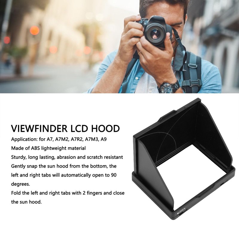 Camera Sun Hood, Camera Screen Hood Sunshade Folding 3.0 Inch