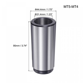 uxcell MT5 to MT4 Morse Taper Adapter Morse Taper Center Sleeve Reducing Drill Sleeve 5MT to 4MT for Lathe Milling