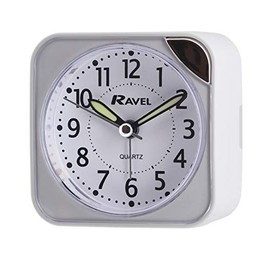 Ravel - Albany Travel Quartz Alarm Clock - White