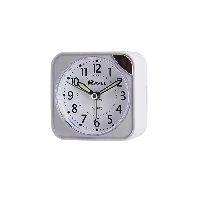 Ravel - Albany Travel Quartz Alarm Clock - White