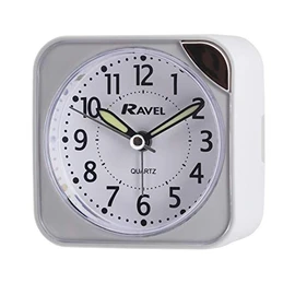 Ravel - Albany Travel Quartz Alarm Clock - White