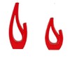 Alusi Set of 2 Saba Candles Petit & Grande RED