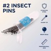 100 Pcs Insect Pins Specimen Pins Stainless Steel with Plastic