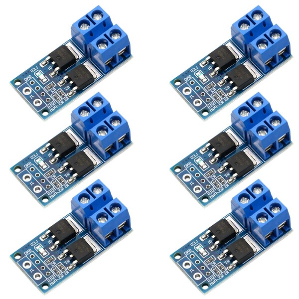 Electronic Switch Control Board, Set of 6 DC 5V-36V Trigger Switch Drive Module PWM Regulator Control Panel Lamp Brightness Control Motor Speed Control 400W Dual High Power MOS
