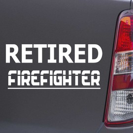 Custom Brother - Retired Firefighter White Color Car Laptop Wall Bumper Decal Sticker, Desy8