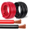 Kimbluth 1/0 Gauge Battery Cable Copper Wire, 5FT Red+5FT Black