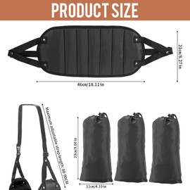 Pack of 3 Aeroplane Footrest, Footrest Aircraft Foldable Foot Hammock Air Travel Portable Foot Hammock Travel Height Adjustable Travel Accessories Aeroplane Black