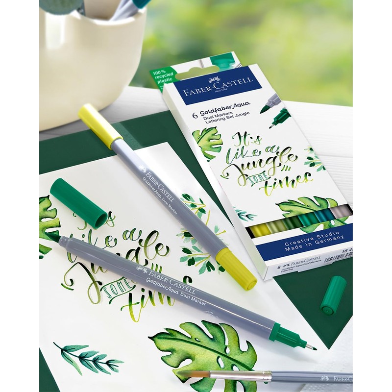 Faber Castell Goldfaber Aqua Jungle 164517 Dual Marker with Brush