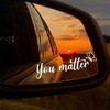Set 3Pcs You Matter Butterfly Rear-View Mirror Decal Affirmation Funny