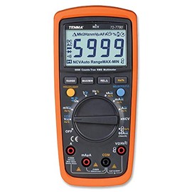 Tenma 72-7780 600 V AC/DC True RMS Digital Multimeter with NCV, Orange