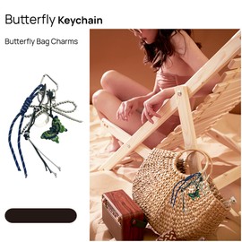 AHQKCRF Small Heart & Cherry Bag Charms for Handbags Cute Purse Keychain Accessories Zinc Alloy Fashion Car Key Chain (K)