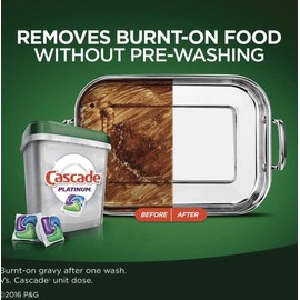 Cascade Platinum ActionPacs Dishwasher Detergent with Dawn, Fresh Scent - 102 Count