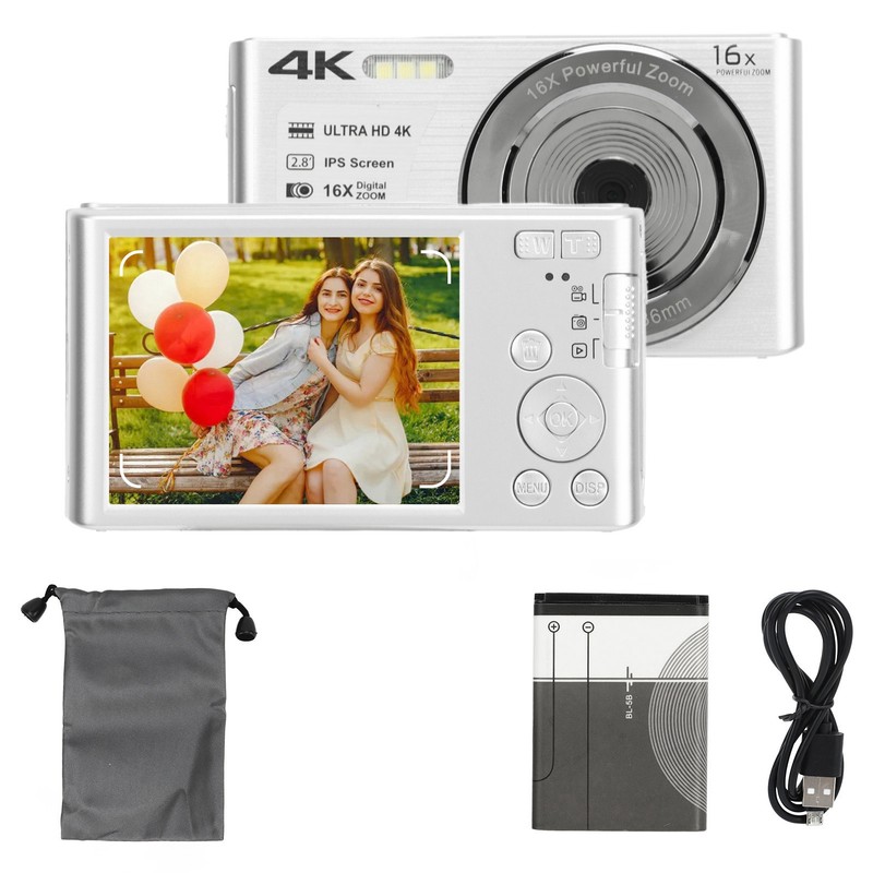 4K Digital Camera 48MP 2.8 Inch 16X Digital Zoom Portable