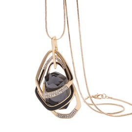 StarrySpirit Women's Long Necklace, Gold, Popular, Sweater Chain, Large Top, Gift