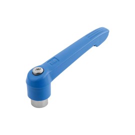 KIPP K0270 Clamping Lever with Internal Thread M5 Stainless Steel and Plastic Handle Blue, Size 1