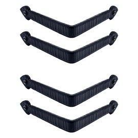 4 Pack - 3.5 Inch Metal Corner Bracket for Furniture - Black - Handmade Decorative Corner Braces - Rustic Metal Corner Brackets for Tables, Desks, Shelves, Boxes and Chests - The Colonial Series