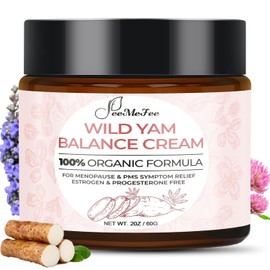 FeeMeFee Crema De Ñame Silvestre 2 Oz, Crema Equilibrante Orgánica Para Mujeres, Nutrición E Hidratación Profundas, Elaborada Con Raíz De Ñame Silvestre, Bayas De Sauzgatillo Y Trébol Rojo.