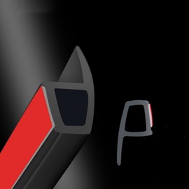 Tuokay, 10 m EPDM Rubber Car Door Seal, 20 mm x 10 mm P-shaped Sealing Strip, Sound Insulation Car Interior, Sound Insulation Mats Car for Bonnet, Engine Compartment, Car Doors, Boot Door