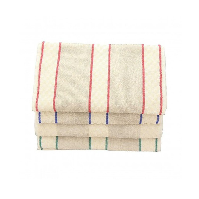 100% Cotton Traditional Terry Roller Towel - Red Stripe