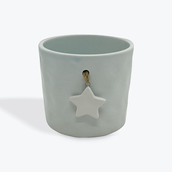 Generic New 4"" Pastel Blue Color with White Star Charm