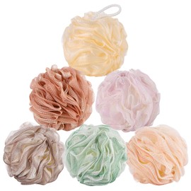 Bath Sponges Loofahs 75g/Piece, Large Size Shower Sponge Exfoliating Cleaning Bath Loofa Body Scrubber Balls for Women Men - Pack of 6