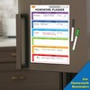 Magnetic Whiteboard for Fridge: Multi-Functional Homework Planner, 42x30cm with Colourful