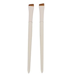 Juego de Brochas para Cejas en ángulo Ultrafino, 2 Brochas de Maquillaje con Pelo de Fibra Contorno Preciso,Ergonómico, Diseño Compacto y Ligero