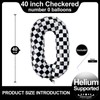 Checkered Number 0 Balloons 40 Inch Giant Race Car Checkered