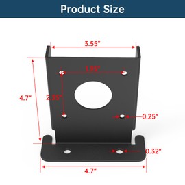 4 pcs Adjustable Wood Fence Pergola Post Base Brackets Fit 4x4 Post, Heavy Duty Black Anchor Base Support for Deck Railing Mailbox, Pergola Brackets Kit