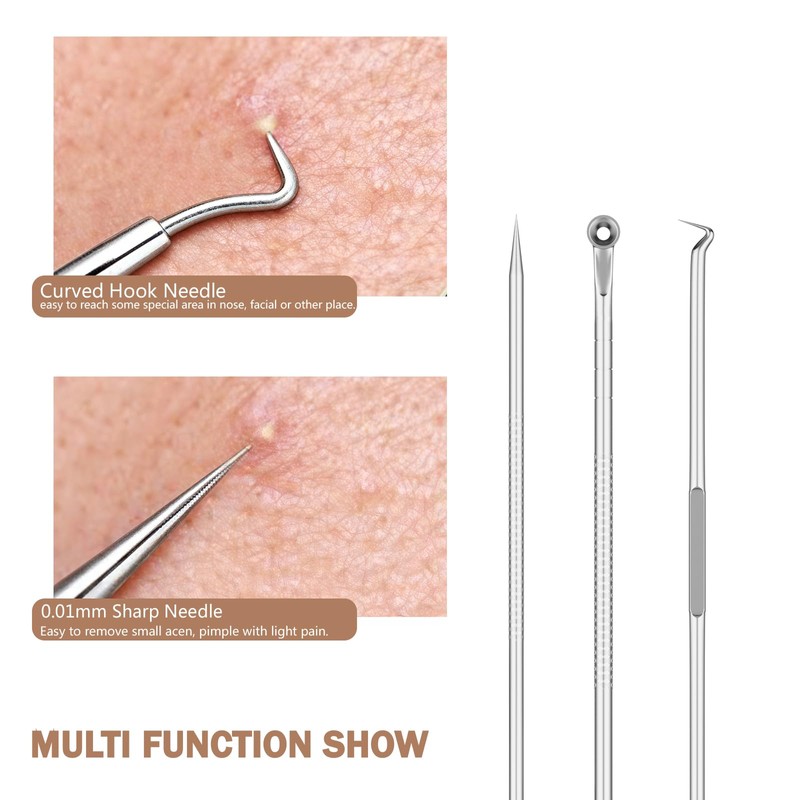 Blackhead Remover Pimple Popper Tool Kit 6 Pcs Blackhead Remover