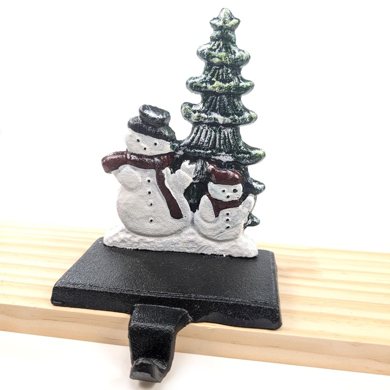 Black Ginger Cast Iron Christmas Stocking Holder and Hook, 4