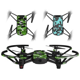 Skin Decal Wrap 2 Pack for DJI Ryze Tello Drone WraptorCamo Digital Camo Green Drone NOT Included