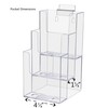 Marketing Holders 4"W Brochure Holder 3 Tier Multi Slot Display