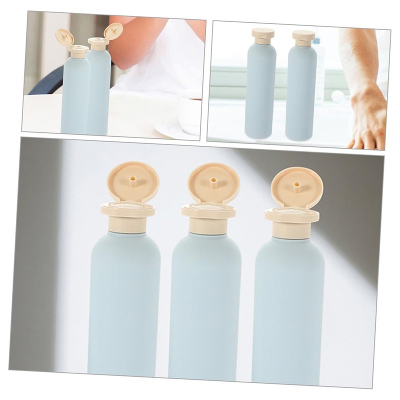 VICASKY 4pcs Refillable Travel Shampoo Bottles Conditioner Bottles Portable Pump